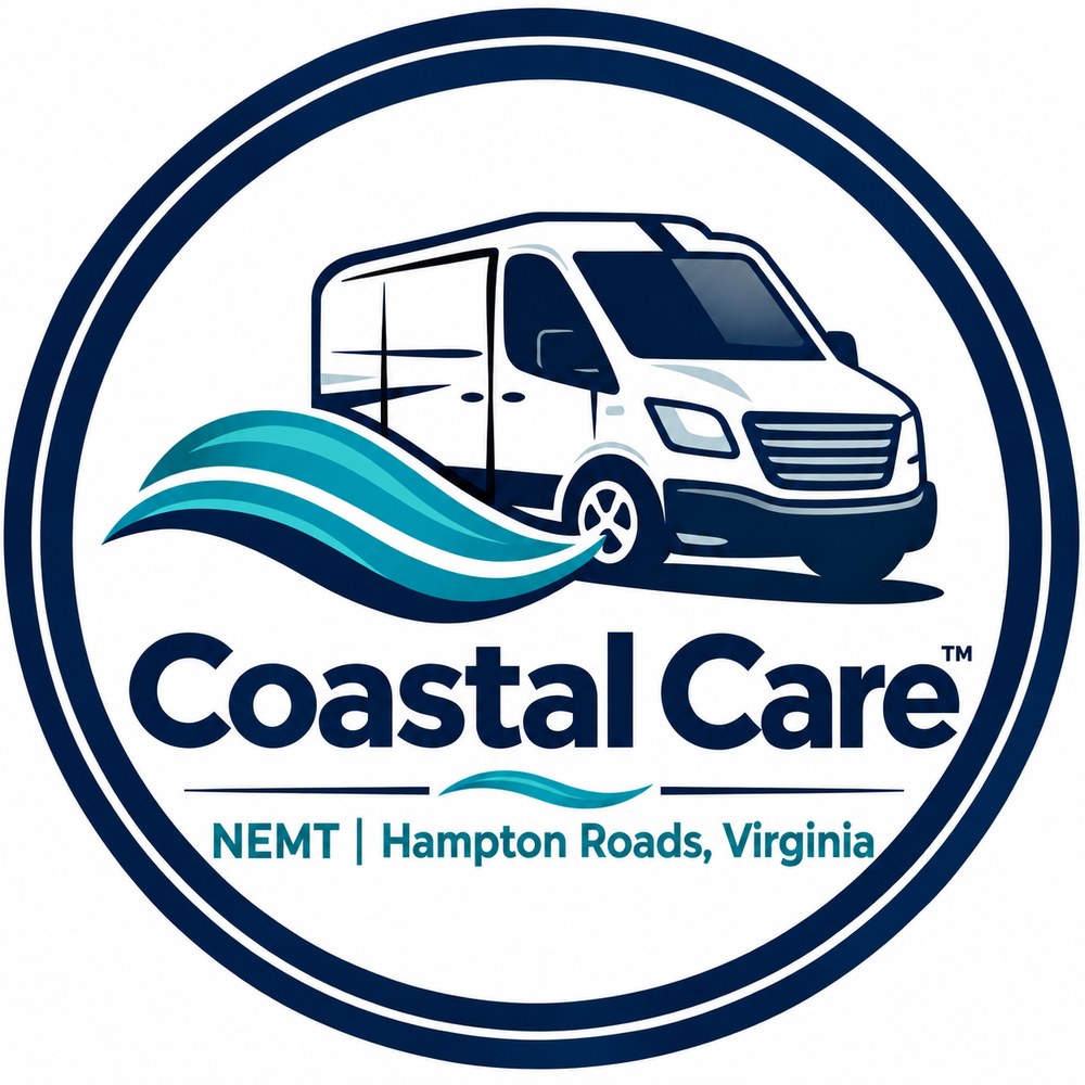 Coastal Care logo: NEMT in Hampton Roads, Virginia, serving Hampton