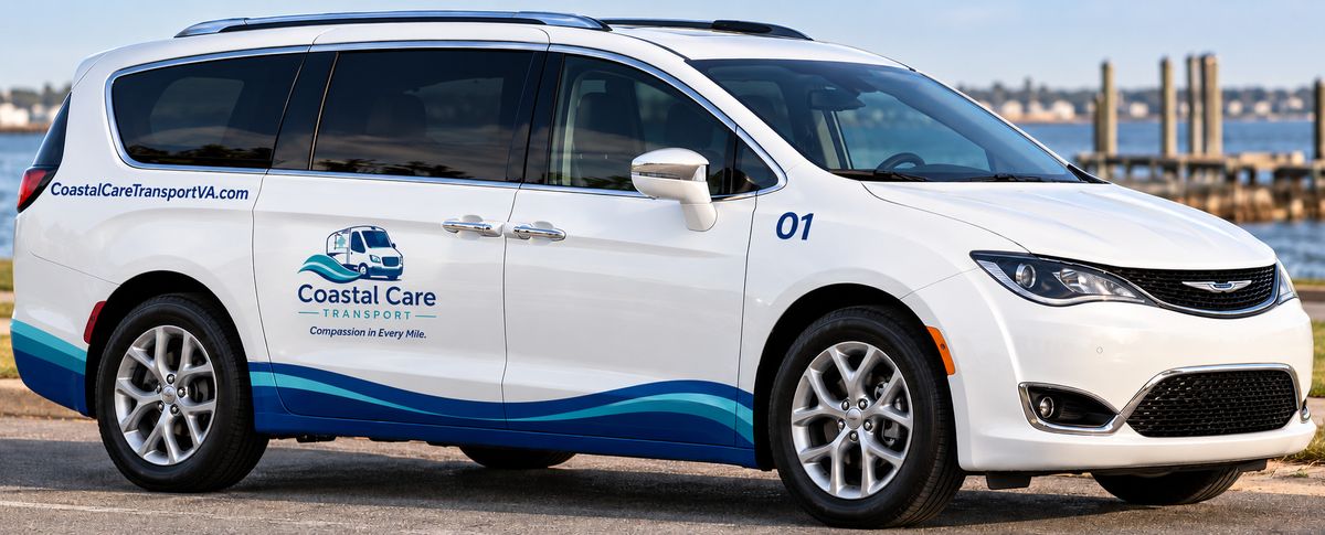 Coastal Care Transport vehicle providing non-emergency medical transportation